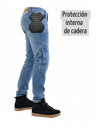Jean UrbanGuard X / Azul / Incluye Protecciones
